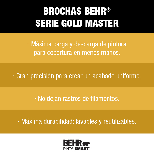 Behr Brochas Gold Master Home Depot México
